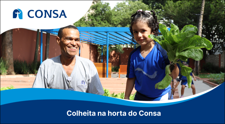 Colheita na horta do Consa